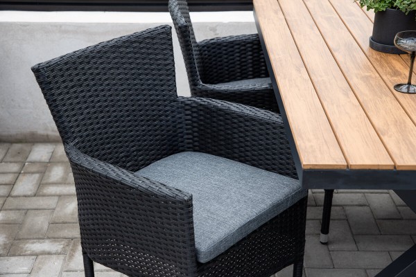 Garcia, Malina matgrupp 150x90 cm svart/natur Venture Home