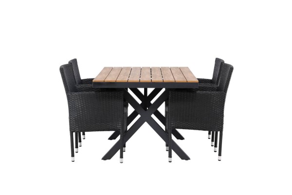 Garcia, Malina matgrupp 150x90 cm svart/natur Venture Home
