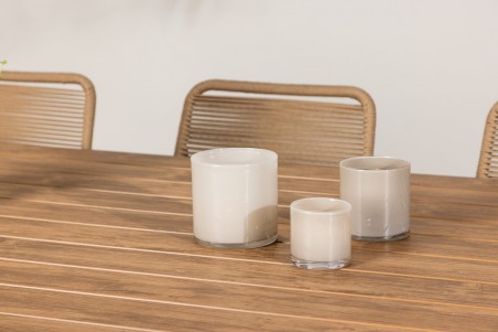 Garcia, Lindos rektangulär matgrupp brun/svart Venture Home