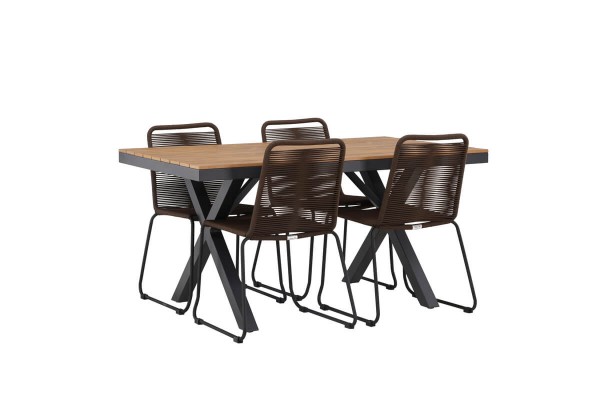 Garcia, Lindos matgrupp 150x90 cm brun/natur Venture Home