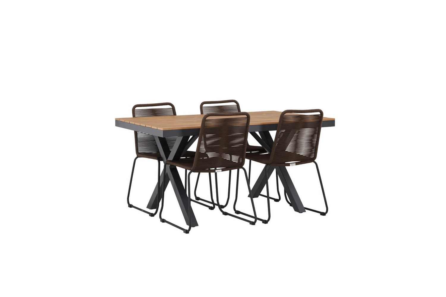 Garcia, Lindos matgrupp 150x90 cm brun/natur Venture Home Garcia, Lindos matgrupp 150x90 cm brun/natur Venture Home