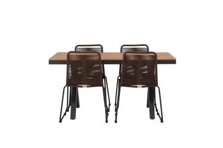Garcia, Lindos matgrupp 150x90 cm brun/natur Venture Home