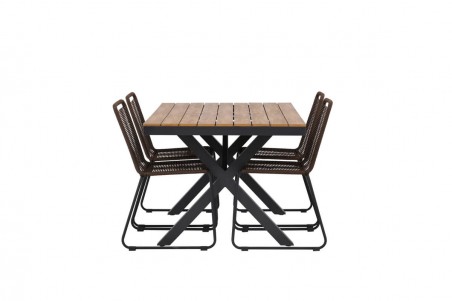 Garcia, Lindos matgrupp 150x90 cm brun/natur Venture Home