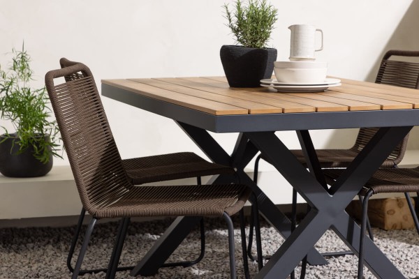 Garcia, Lindos matgrupp 150x90 cm brun/natur Venture Home