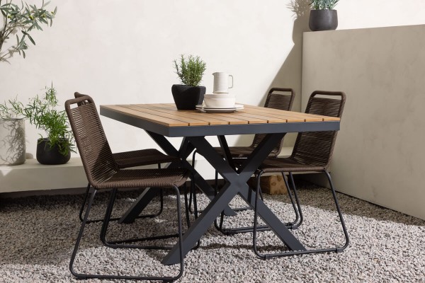 Garcia, Lindos matgrupp 150x90 cm brun/natur Venture Home