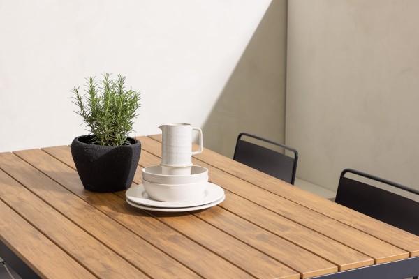 Garcia, Lina rektangulär matgrupp svart/natur Venture Home