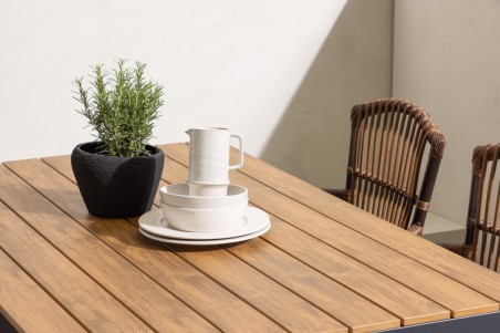 Garcia, Galera rektangulär matgrupp brun/natur Venture Home
