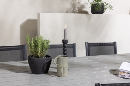 Garcia, Copacabana rektangulär matgrupp svart/grå Venture Home