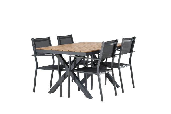 Garcia, Copacabana matgrupp 150x90 cm svart/natur Venture Home