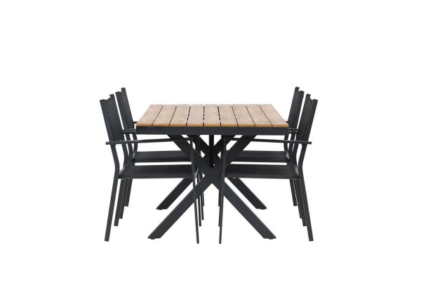 Garcia, Copacabana matgrupp 150x90 cm svart/natur Venture Home