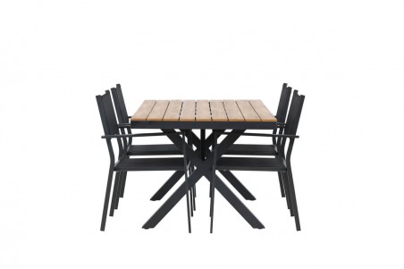 Garcia, Copacabana matgrupp 150x90 cm svart/natur Venture Home