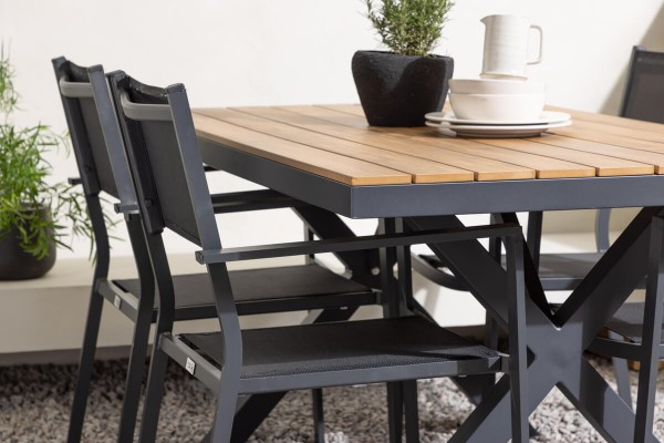 Garcia, Copacabana matgrupp 150x90 cm svart/natur Venture Home