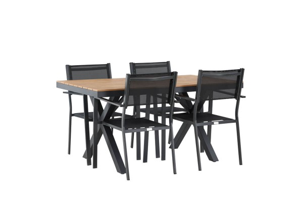 Garcia, Copacabana matgrupp 150x90 cm svart/natur Venture Home