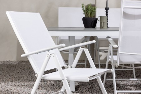Garcia, Break rektangulär matgrupp vit/grå Venture Home
