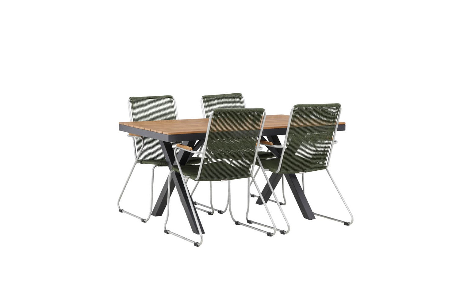 Garcia, Bois matgrupp 150x90 cm natur/grön Venture Home