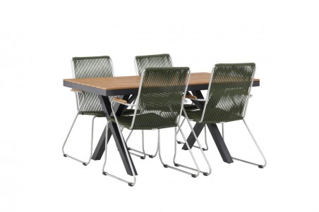 Garcia, Bois matgrupp 150x90 cm natur/grön Venture Home