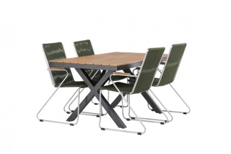 Garcia, Bois matgrupp 150x90 cm natur/grön Venture Home