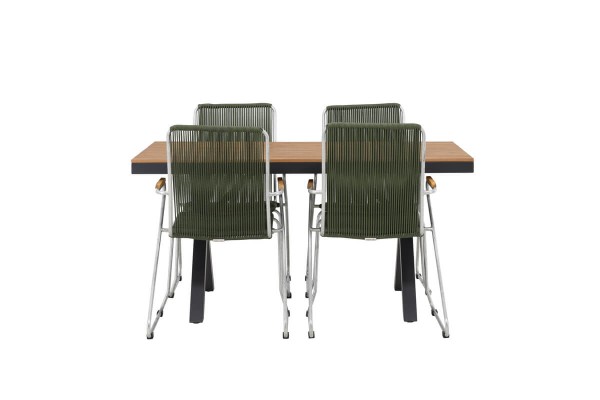 Garcia, Bois matgrupp 150x90 cm natur/grön Venture Home