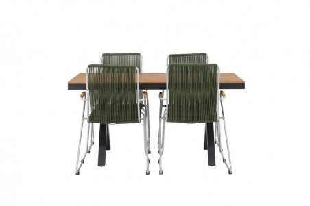 Garcia, Bois matgrupp 150x90 cm natur/grön Venture Home