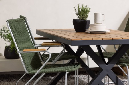 Garcia, Bois matgrupp 150x90 cm natur/grön Venture Home