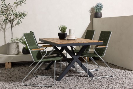 Garcia, Bois matgrupp 150x90 cm natur/grön Venture Home
