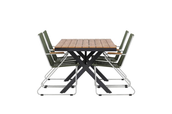 Garcia, Bois matgrupp 150x90 cm natur/grön Venture Home