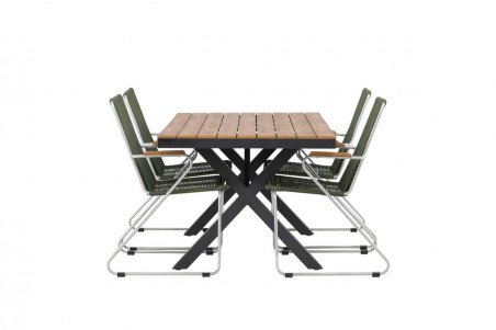 Garcia, Bois matgrupp 150x90 cm natur/grön Venture Home