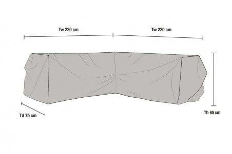 Leone möbelskydd hörnsoffa 220/220x75x65 grått Brafab