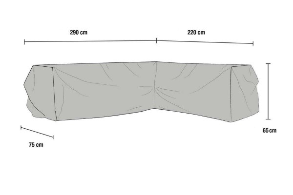 Leone möbelskydd hörnsoffa  V220/H290x75x65 grått Brafab