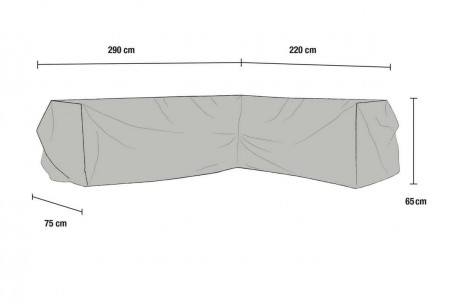 Leone möbelskydd hörnsoffa  V220/H290x75x65 grått Brafab