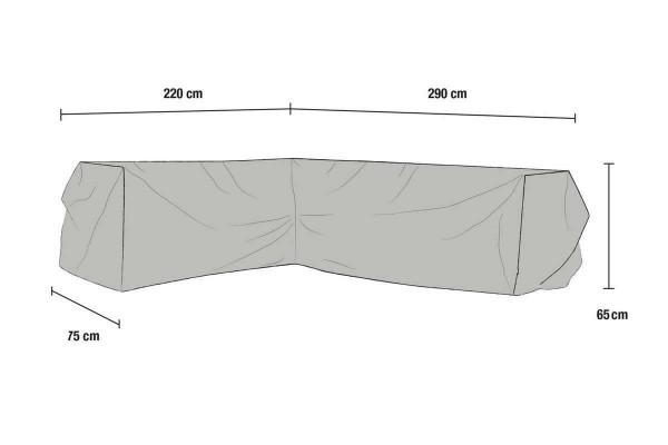 Leone möbelskydd hörnsoffa  H290/V220x75x65 grått Brafab