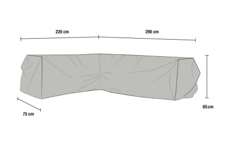 Leone möbelskydd hörnsoffa H290/V220x75x65 grått Brafab