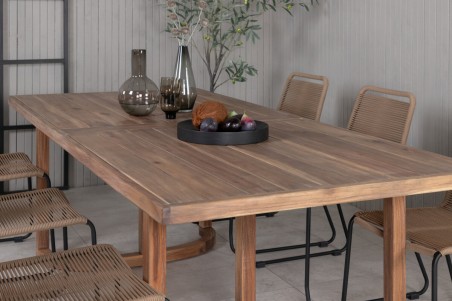 Erica, Lindos rektangulär matgrupp brun Venture Home