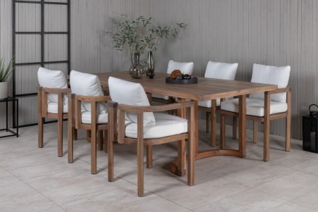 Erica rektangulär matgrupp brun Venture Home