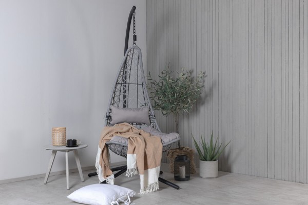 Edinburgh hängstol grå/svart Venture Home