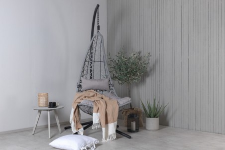 Edinburgh hängstol grå/svart Venture Home