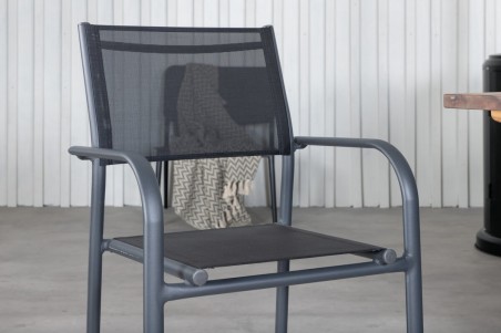 Doory, Santorini rektangulär matgrupp svart/natur Venture Home