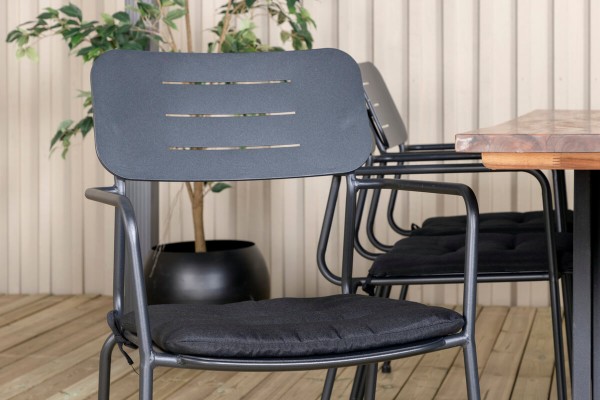 Doory, Nicke rektangulär matgrupp svart/natur Venture Home