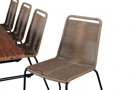 Doory, Lindos rektangulär matgrupp natur/brun Venture Home