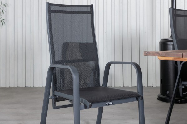 Doory, Copacabana rektangulär matgrupp svart/natur Venture Home