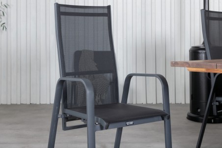 Doory, Copacabana rektangulär matgrupp svart/natur Venture Home
