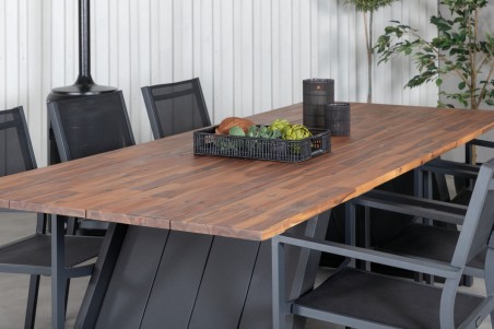 Doory, Copacabana rektangulär matgrupp svart Venture Home