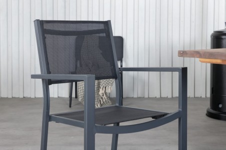 Doory, Copacabana rektangulär matgrupp svart Venture Home