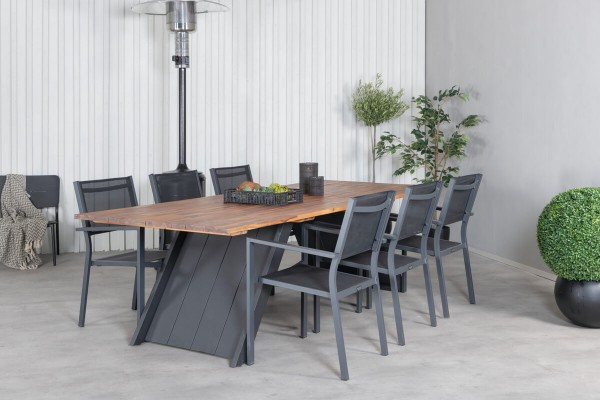 Doory, Copacabana rektangulär matgrupp svart Venture Home