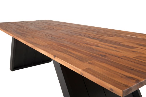 Doory matbord 250x100 cm natur/svart Venture Home