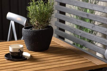 Diego, Tablas cafégrupp svart/mörkgrå Venture Home