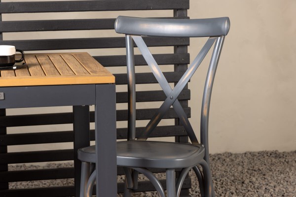 Diego, Tablas cafégrupp svart/mörkgrå Venture Home