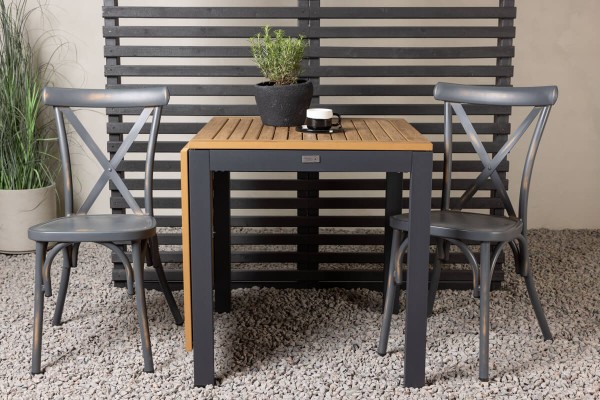 Diego, Tablas cafégrupp svart/mörkgrå Venture Home