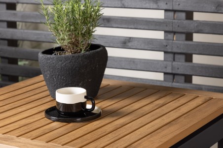 Diego, Bois cafégrupp svart/mörkgrå Venture Home