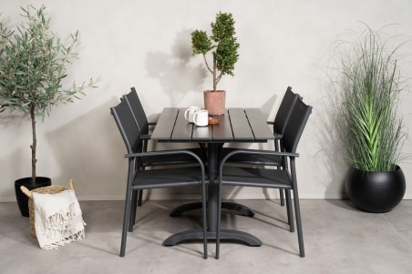 Denver, Santorini rektangulär matgrupp svart Venture Home